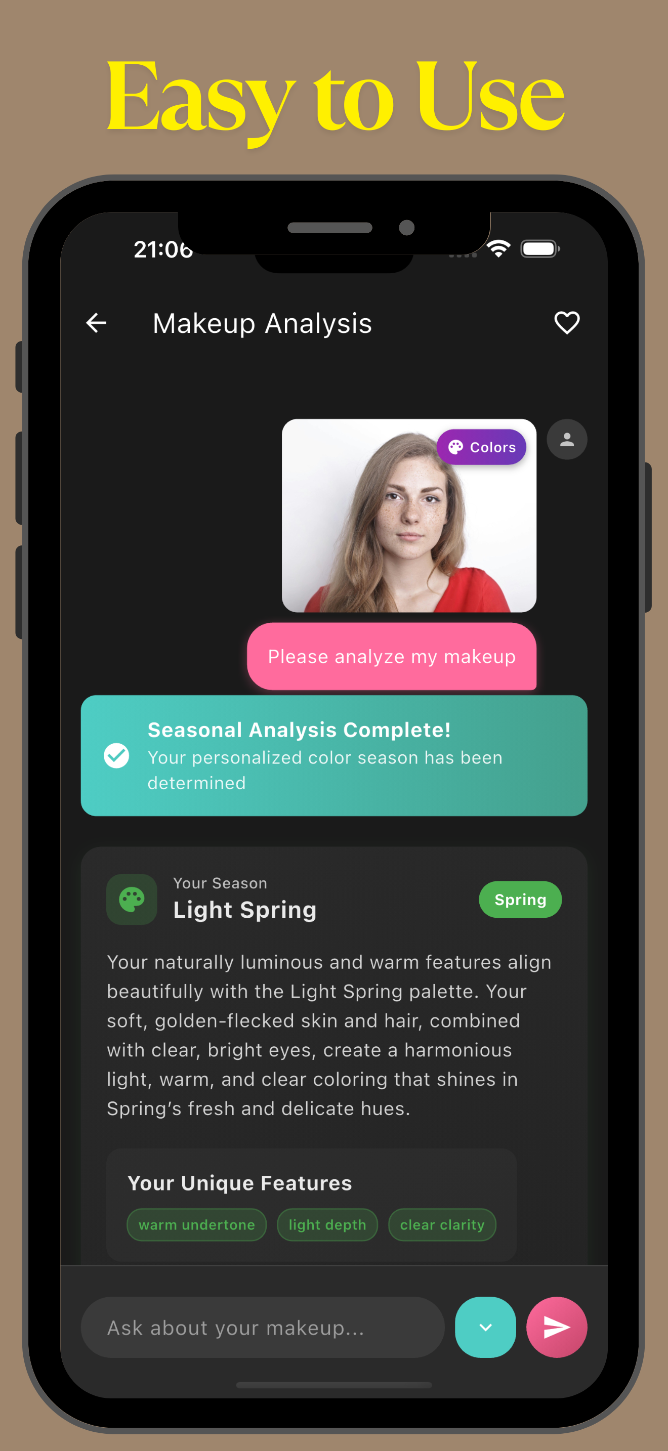Easy to Use Makeup Analysis